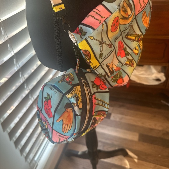 Handmade Bucket hat, crossbody handbag, pouch circle mini bag - Picture 2 of 7